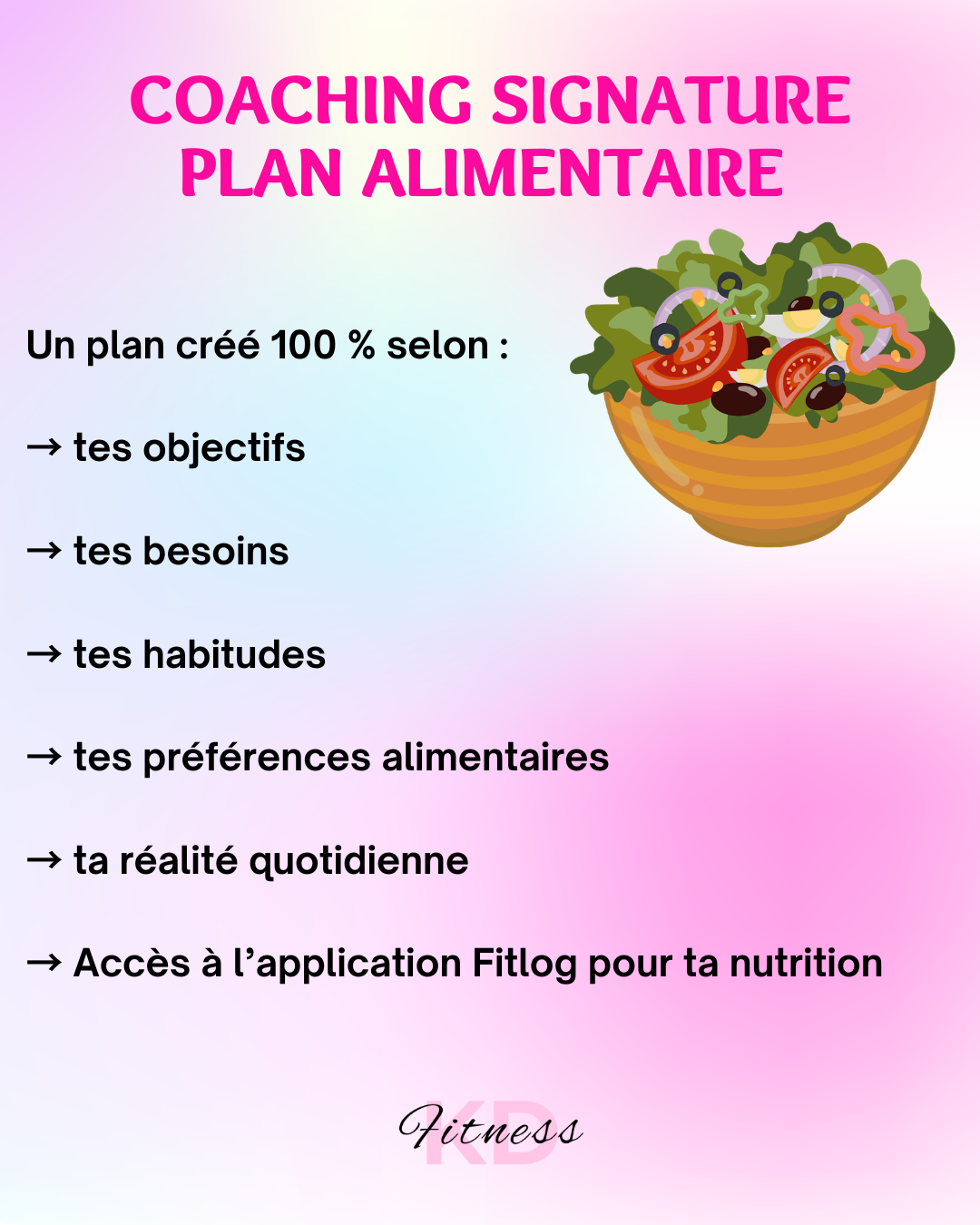 PLAN ALIMENTAIRE PERSONNALISÉ