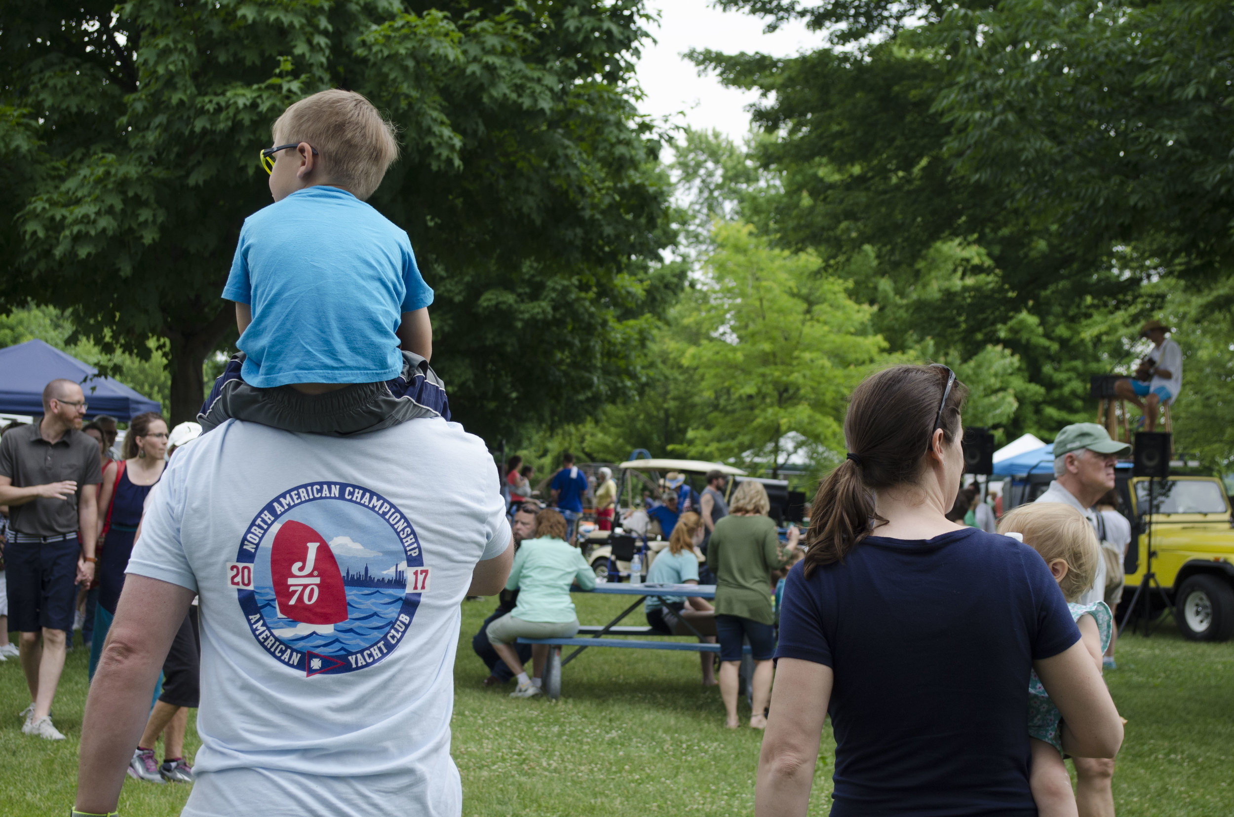 Attendees walk through Taste of Culver.