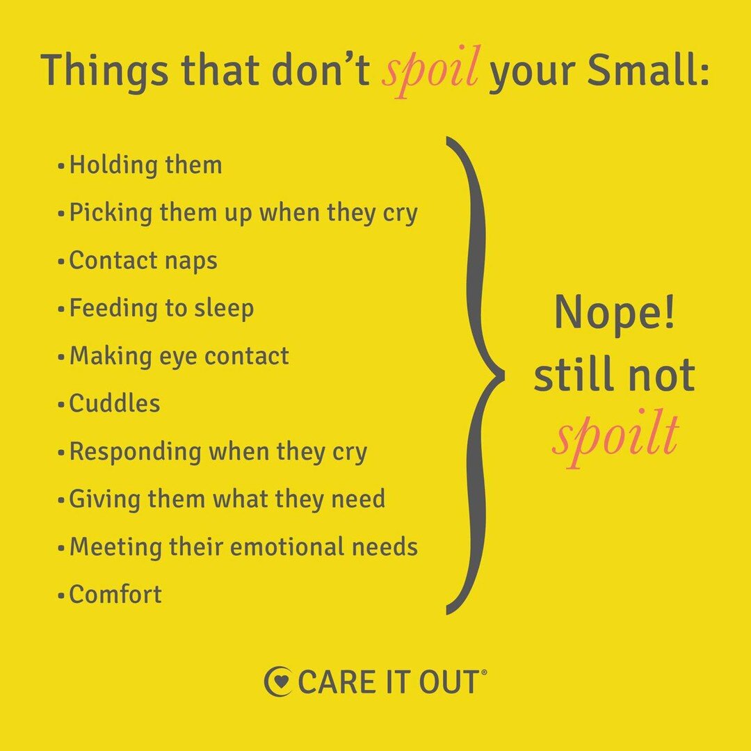 Your Monday reminder that it&rsquo;s impossible to spoil your Small. They aren&rsquo;t made of cheese! 🧀 

💛Closeness 

💛Responding 

💛Comforting 

💛 Reassurance 

Doesn&rsquo;t spoil your Small.

You aren&rsquo;t being soft 

You aren&rsquo;t m