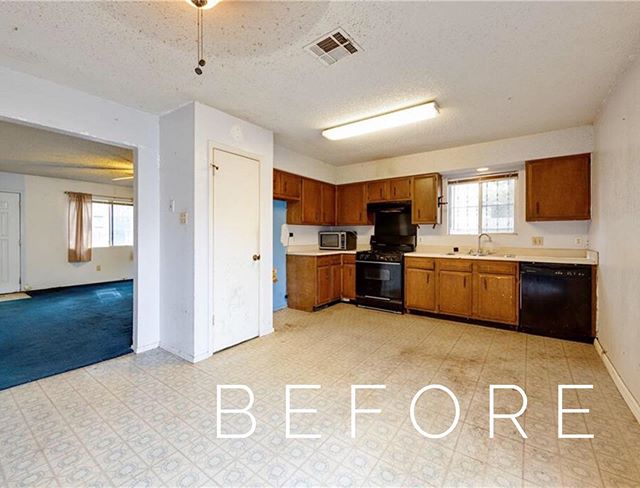 All you have to do is imagine what it could be. This house was dump. Between the smell of urine and dodging rat poop how could anyone see the possibilities. We did. And a new home owner is glad we did. 🍾 #remodeledkitchen