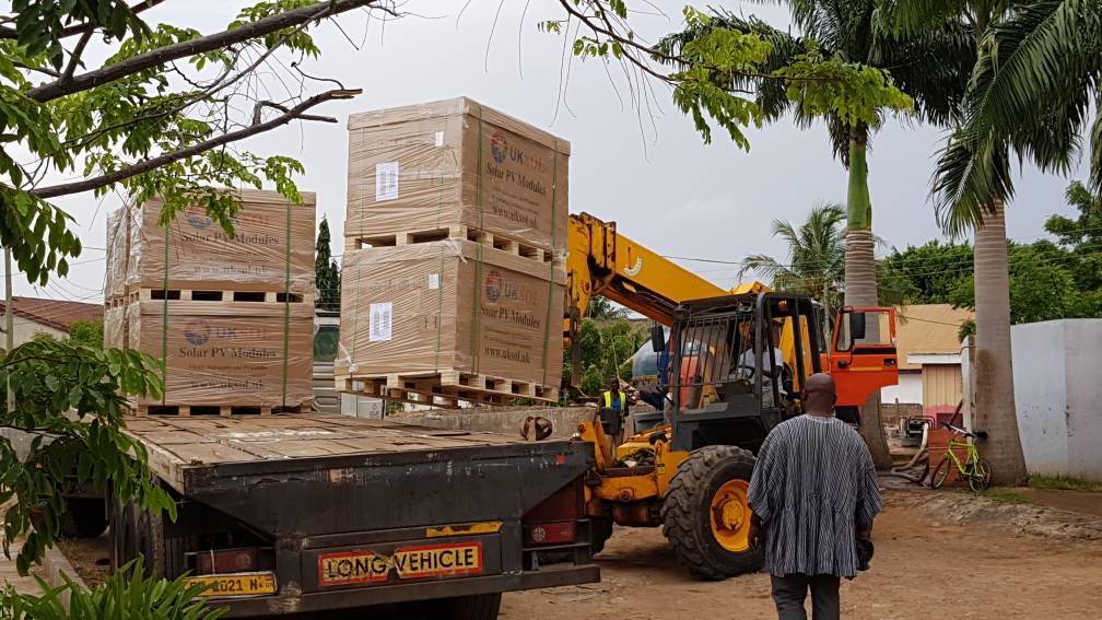 UKSOL panels arrive in Accra, Ghana