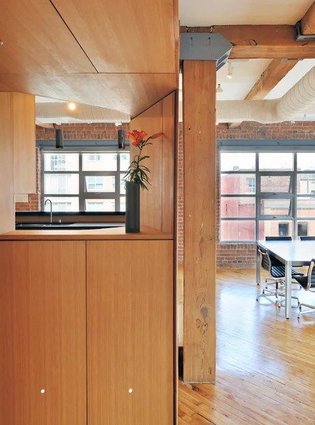 Vessel Loft Wood Beam Detail