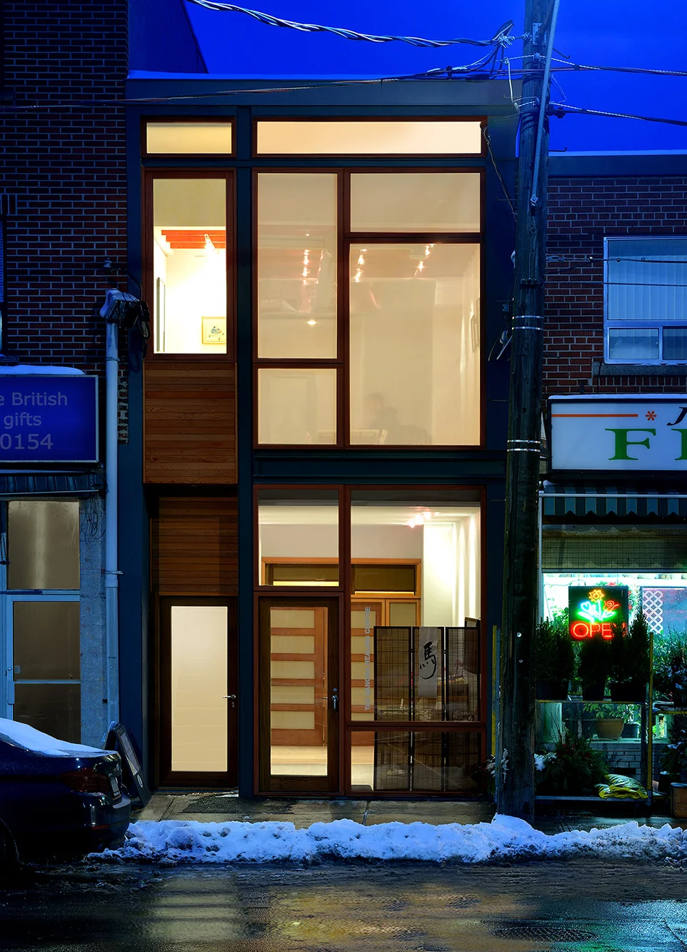 Tao Sangha Healing Centre Tao Exterior Front Night Shot