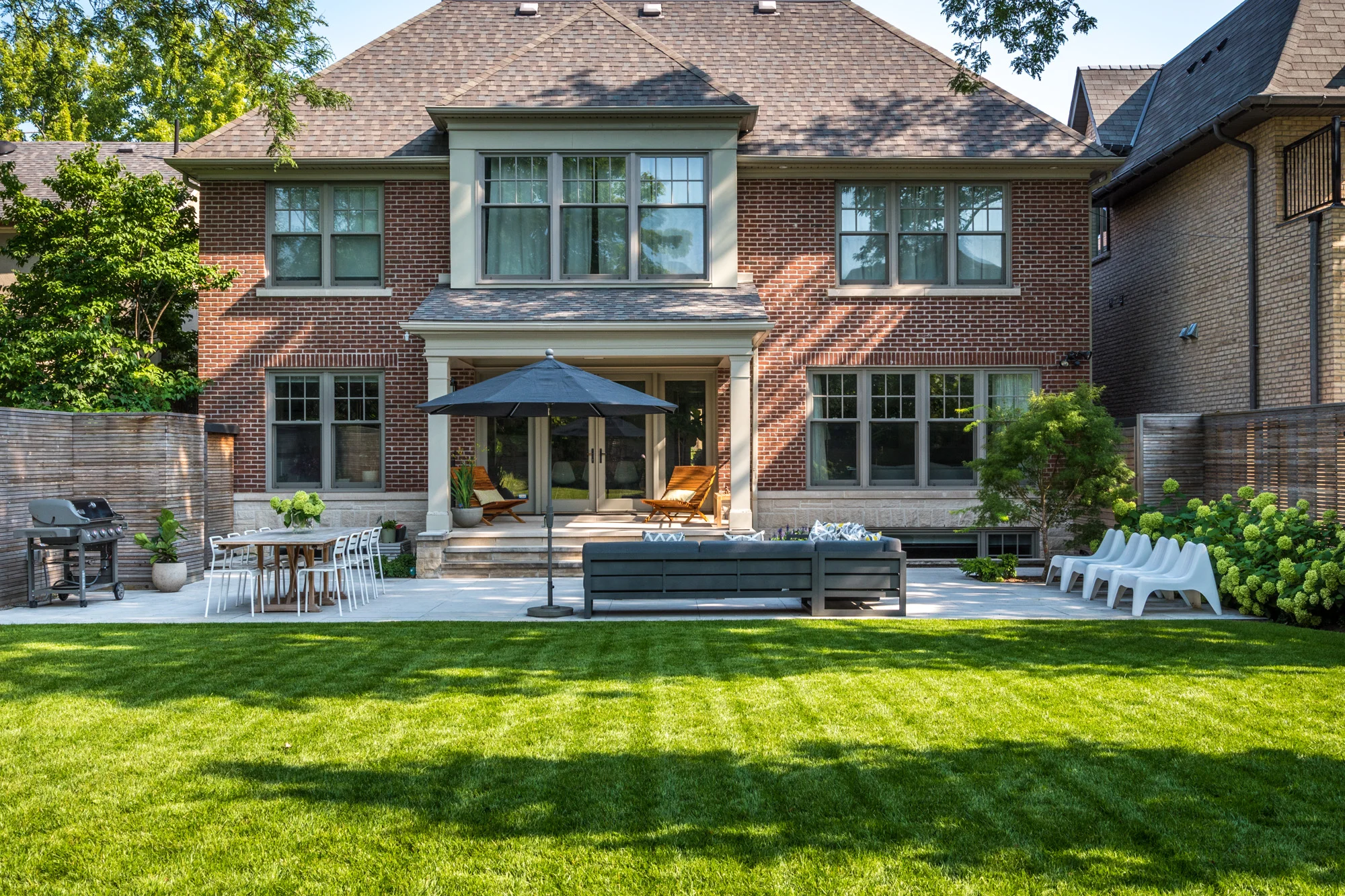 Cricket Club House Backyard Lawn