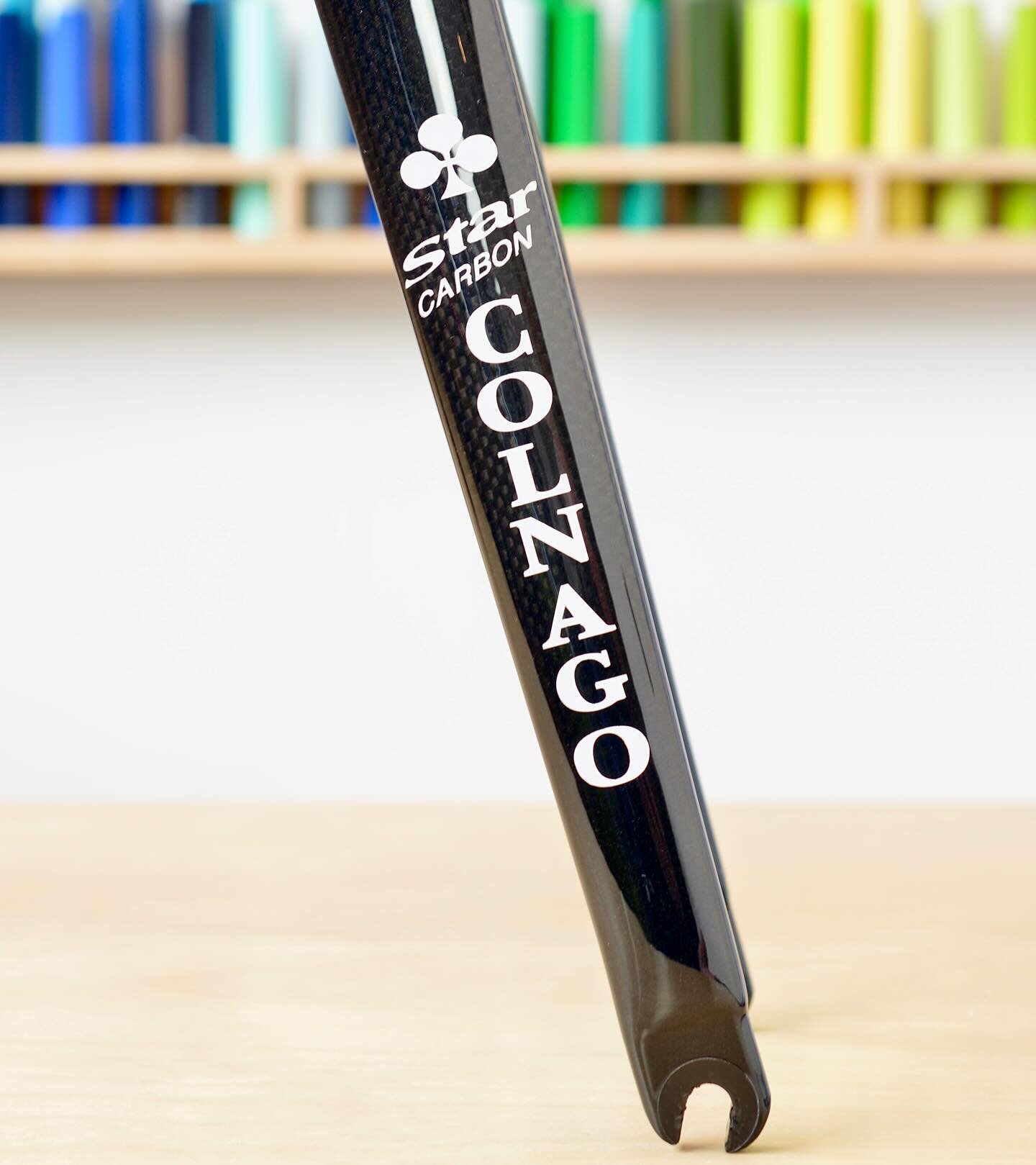We absolutely love this one, perhaps irrationally so. 
199- Colnago C40 deposited in our hands in very rough shape. White speckling through out with peeling clear coat around the bottom bracket and head tube; classic signs of clear coat delamination 
