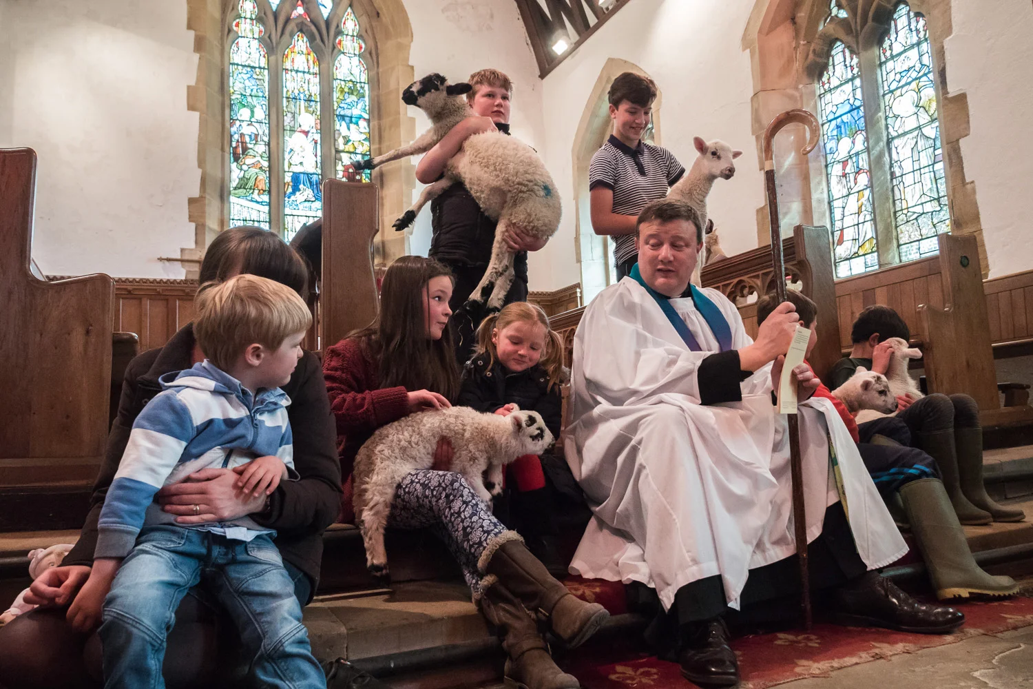 Blessing of the lambs, Middlesmoor, Nidderdale