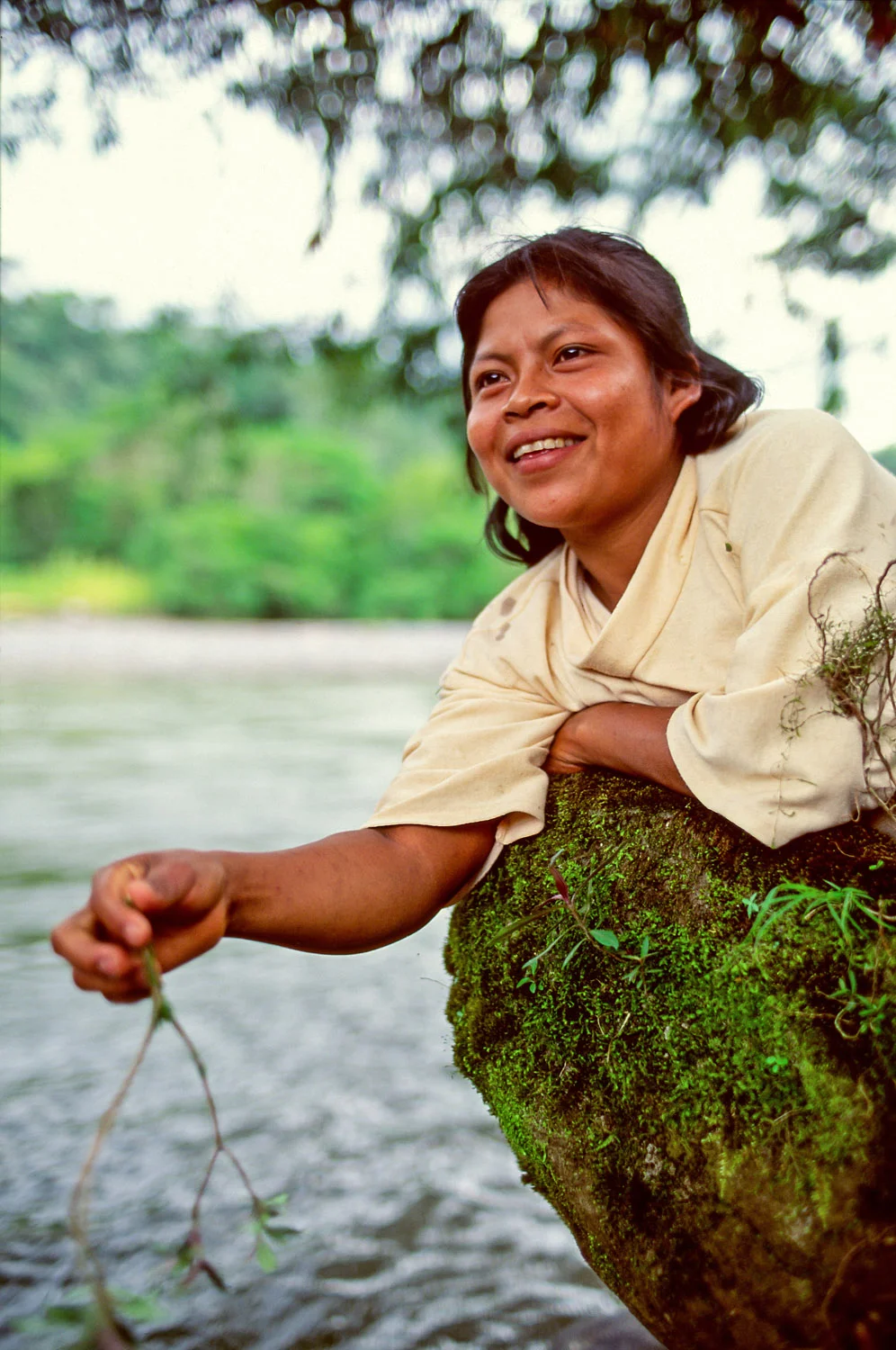 Shuar Indian, Rio Upano, Ecuador