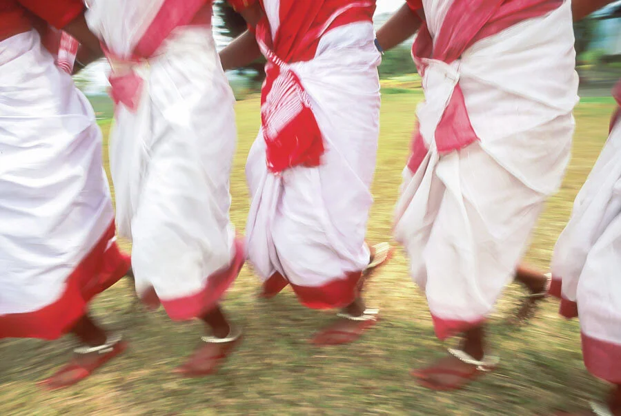   Tribal dance, Kaziranga, Assam, India  