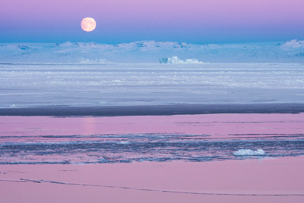  Moonrise, Oqaatsut, West Greenland 