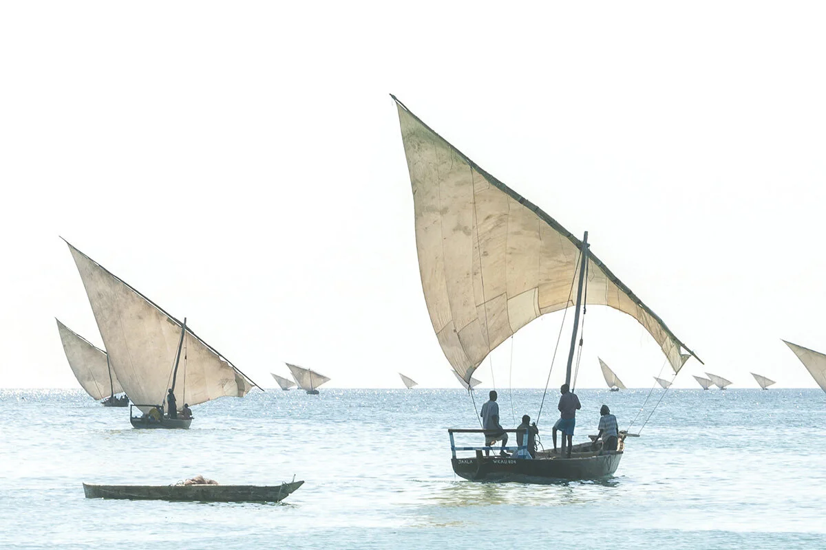 Fishing Dhows, Zanzibar, East Africa 