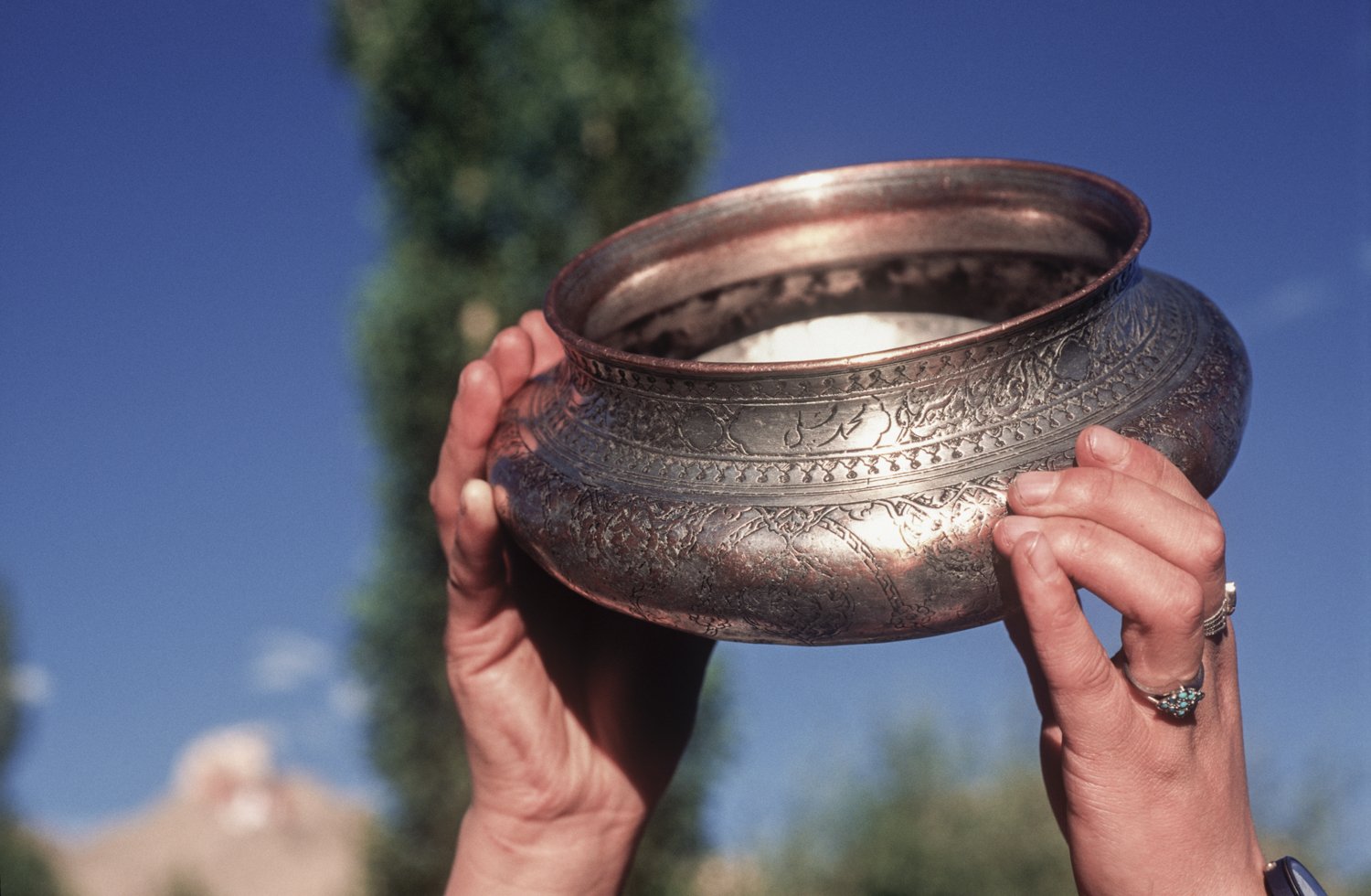 Artisan signature on traditional storage vessel, Leh