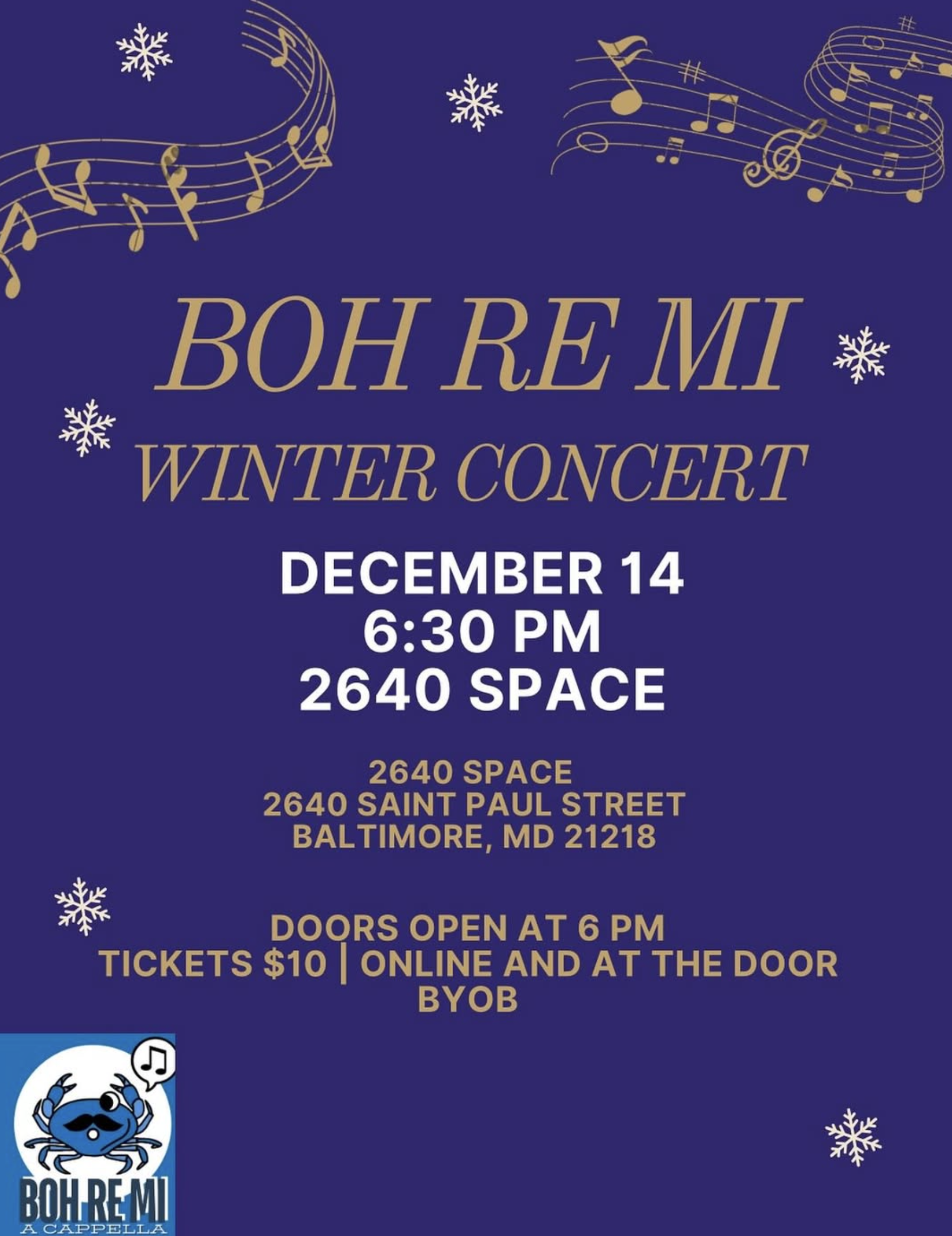 Boh Re Mi A Capella Winter Concert