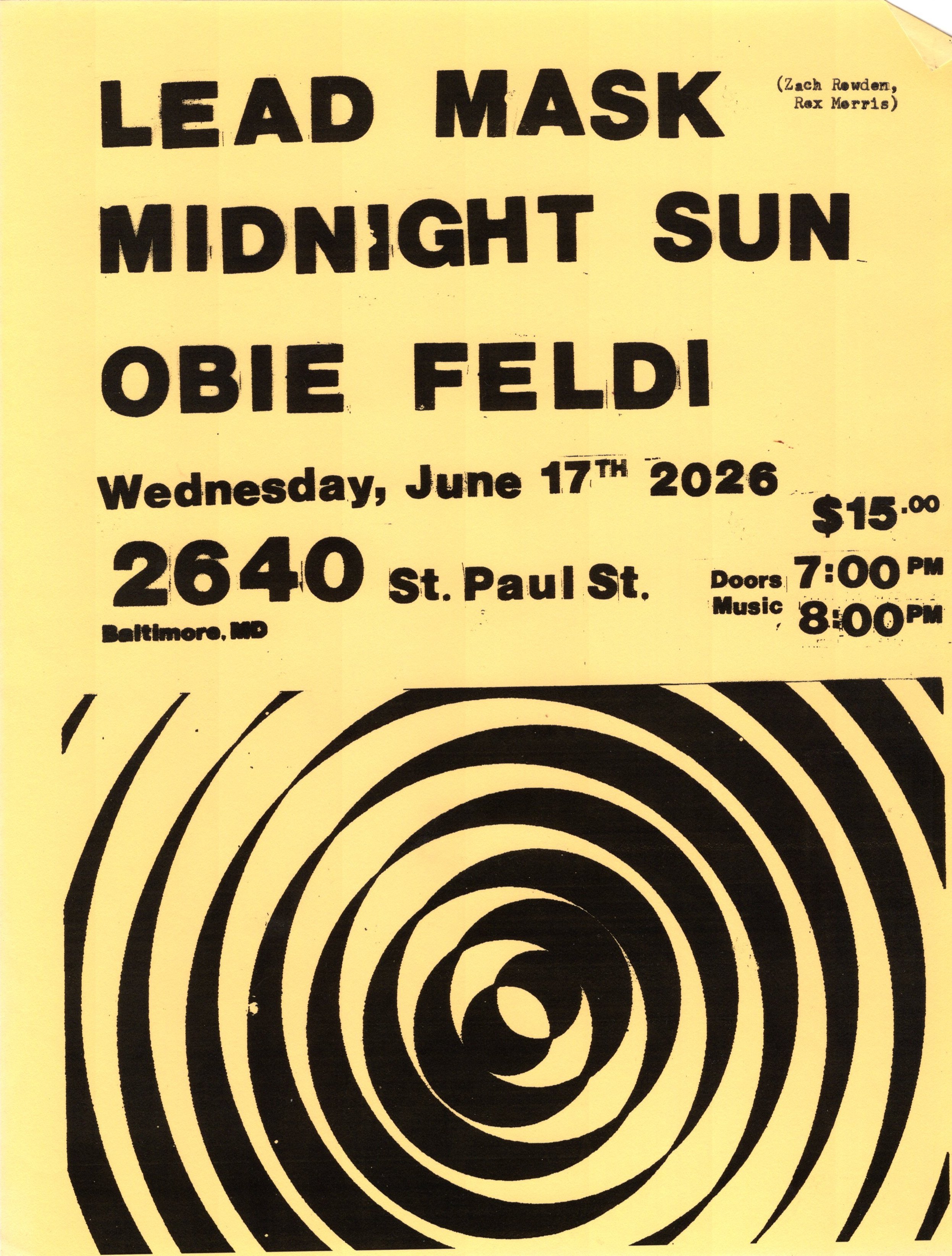 Lead Mask // Midnight Sun // Obie Feldi