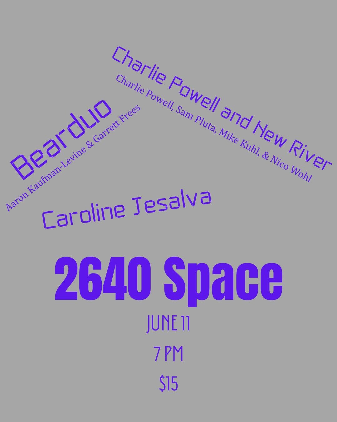 Bearduo // Caroline Jesalva // Charlie Reichert Powell &amp; New River