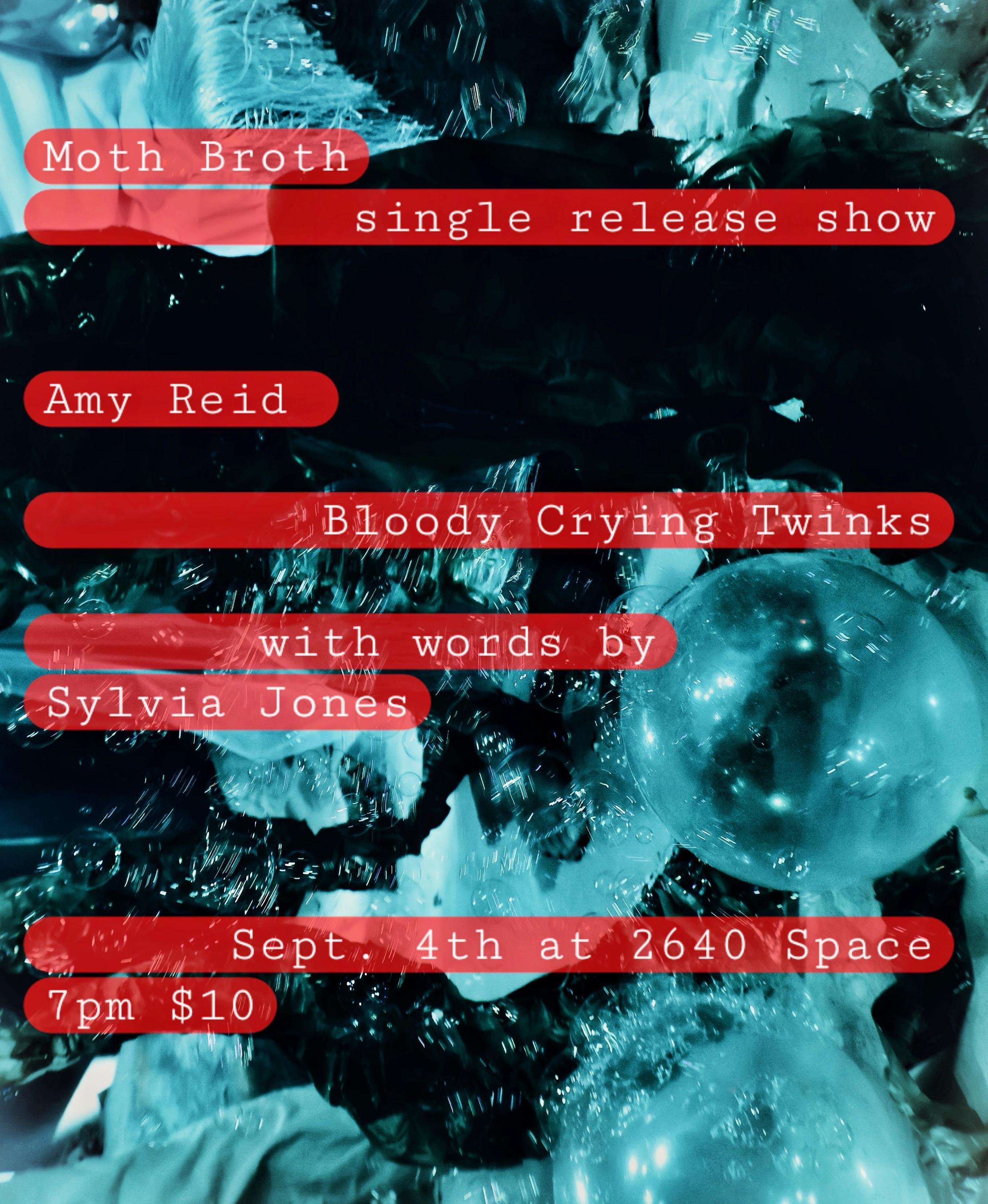 Moth Broth single release show (with Amy Reid, Bloody Crying Twinks, &amp; Sylvia Jones)