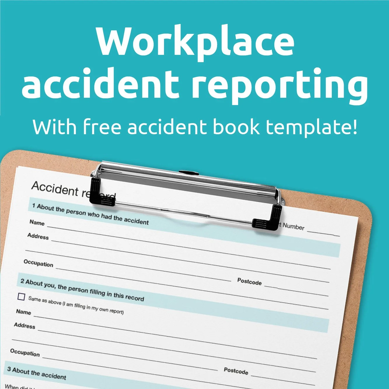 Workplace accident reporting - with free accident book template!