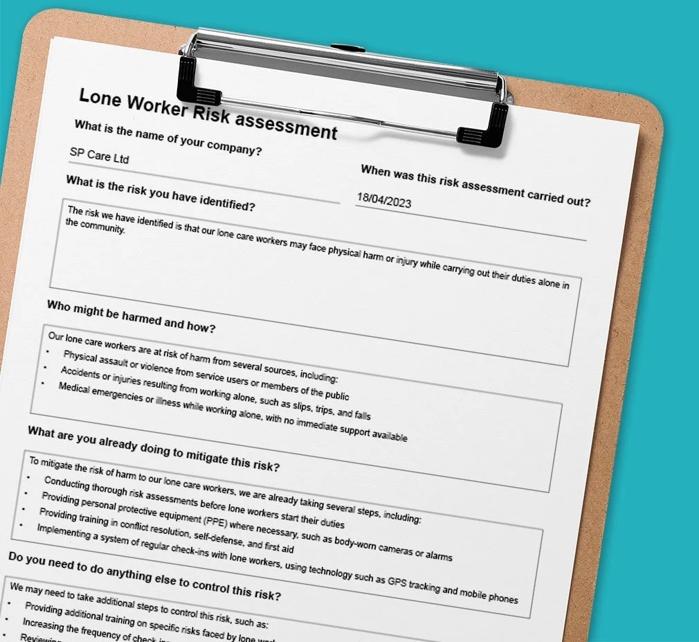 The Safepoint risk assessment template | Safepoint Lone Worker Apps and ...