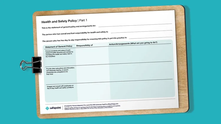 Health and safety policy template form | Safepoint Lone Worker Apps and ...