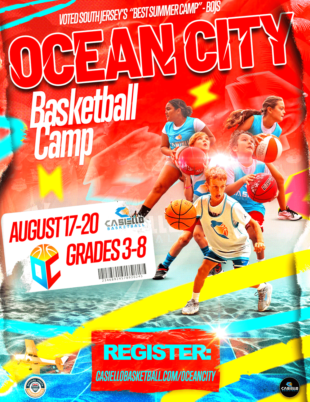 Ocean City Basketball Camp flyer
