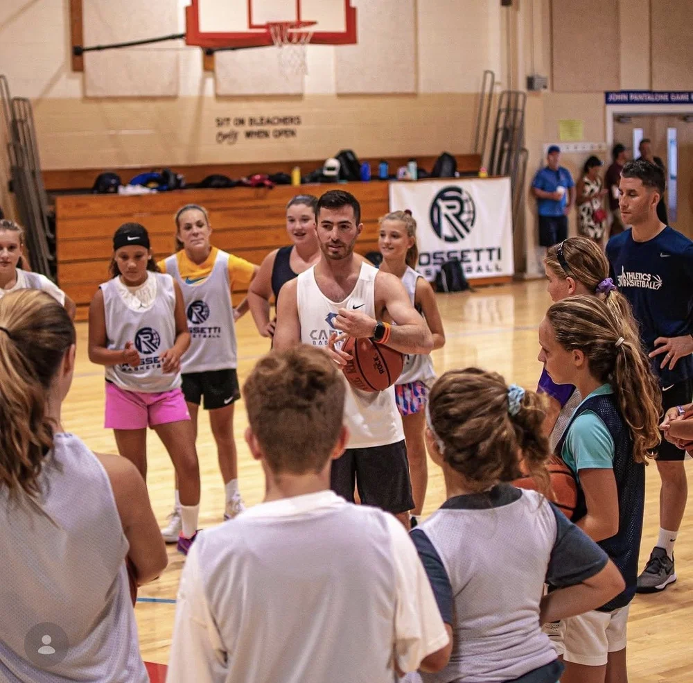 T-John Casiello leading a basketball clinic in South Jersey