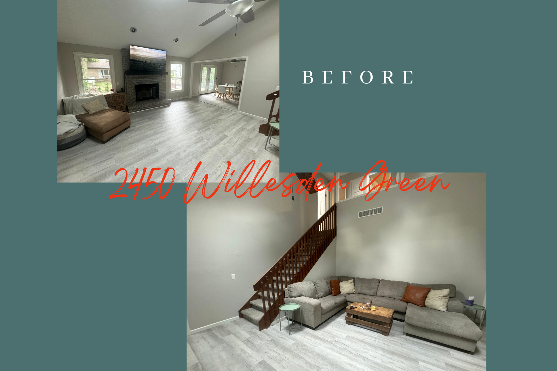 Danberry Realtors' home staging transformation example