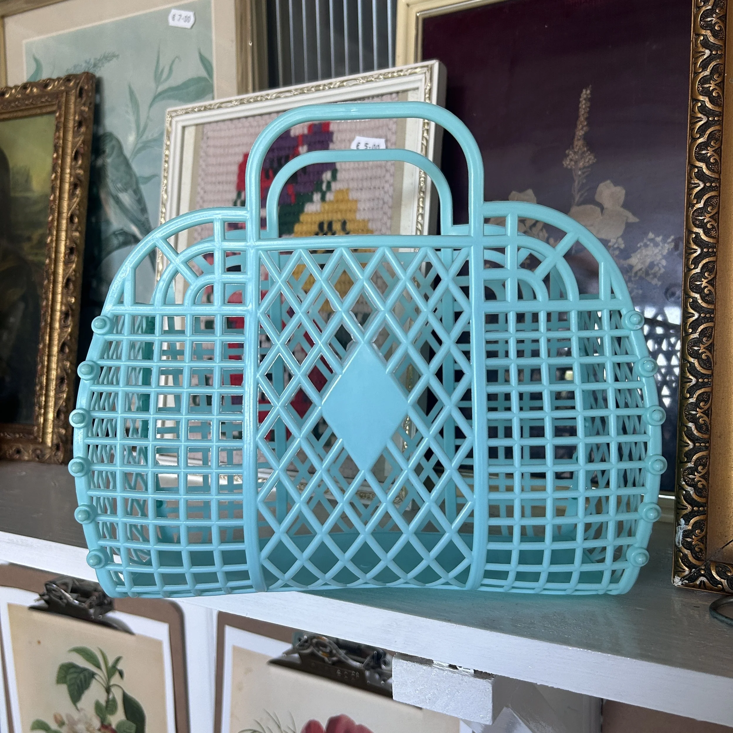 Mint Plastic Shopper