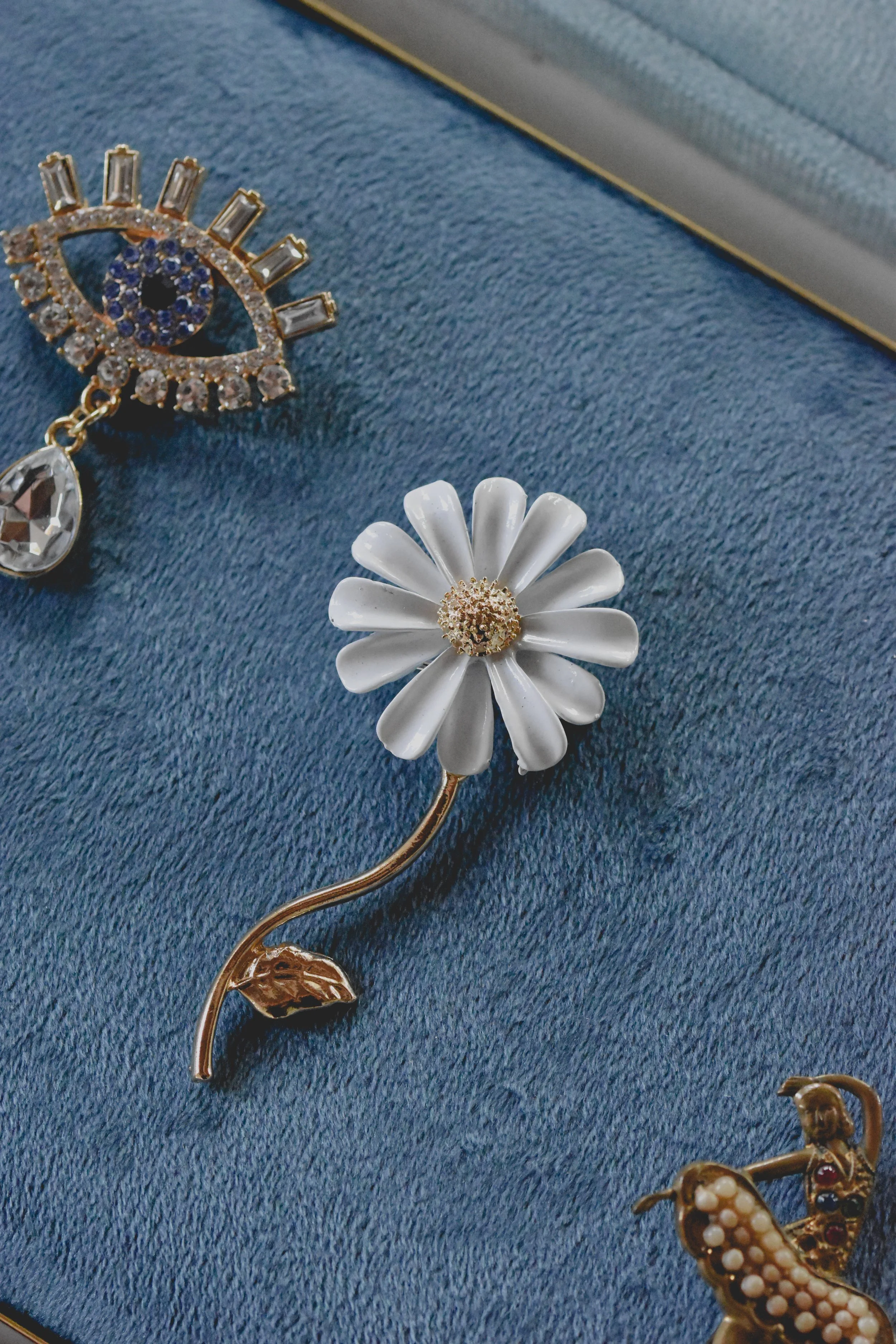White Flower Brooch