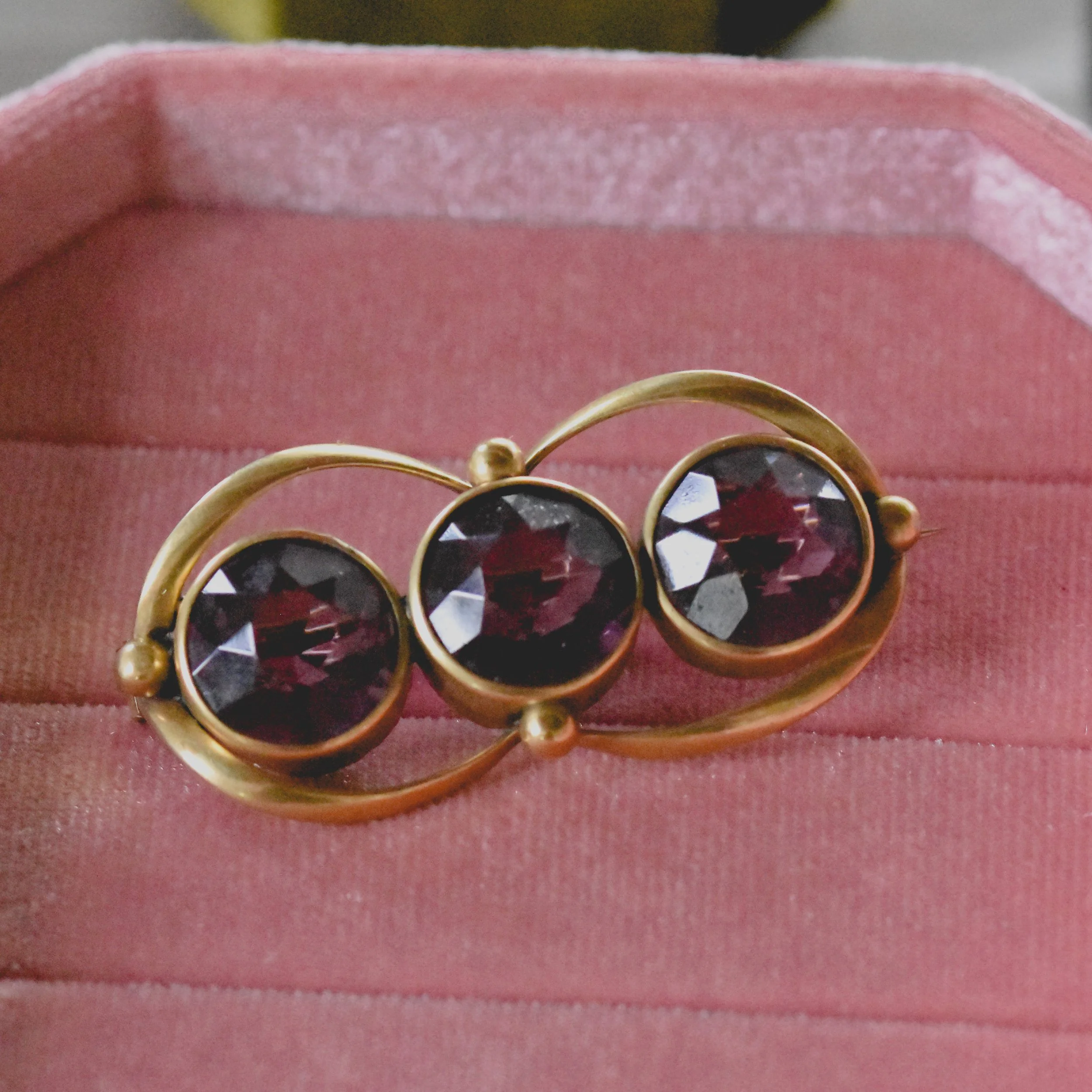 Purple Gold Brooch