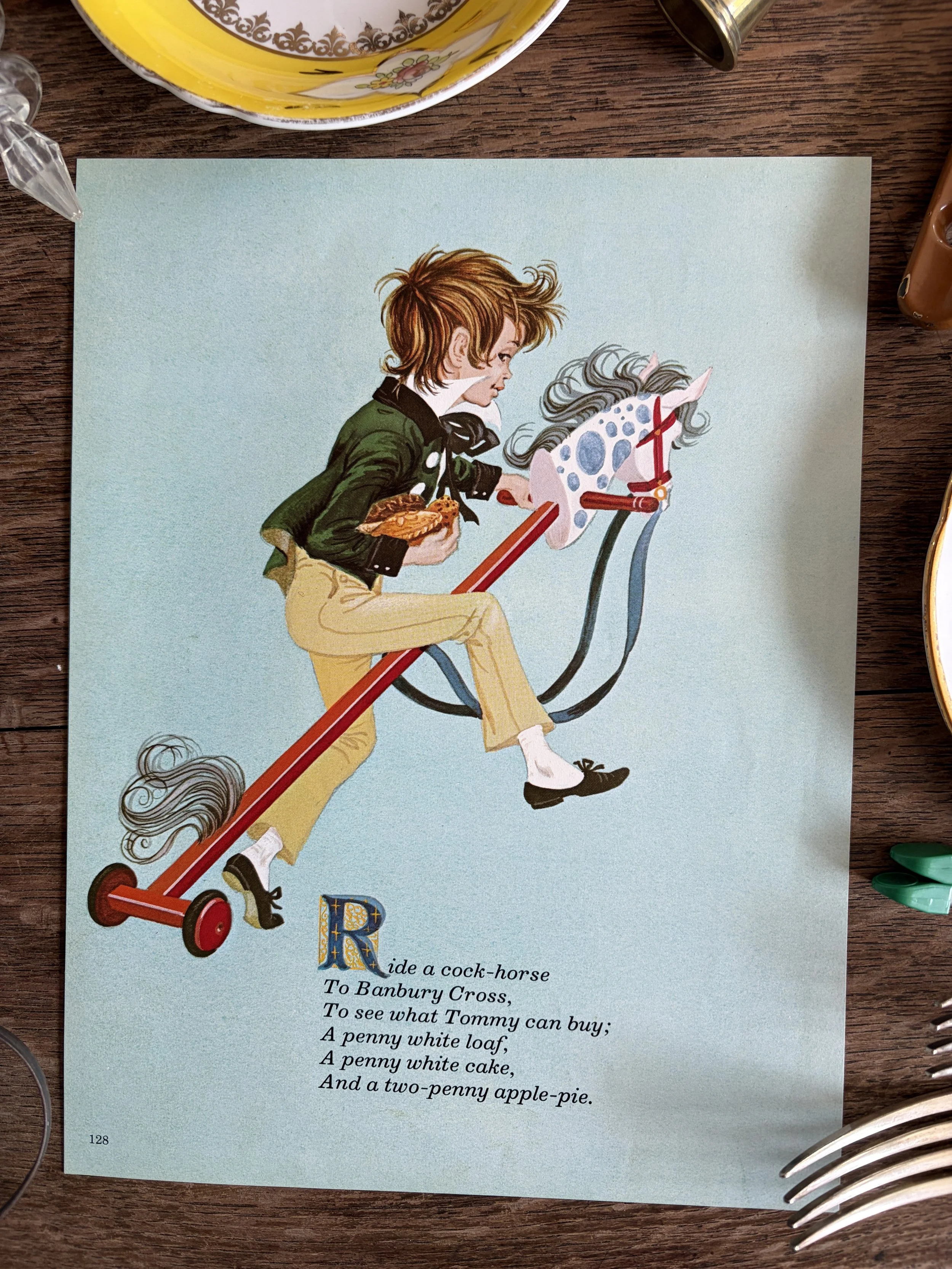 Vintage Nursery Rhyme Book Page