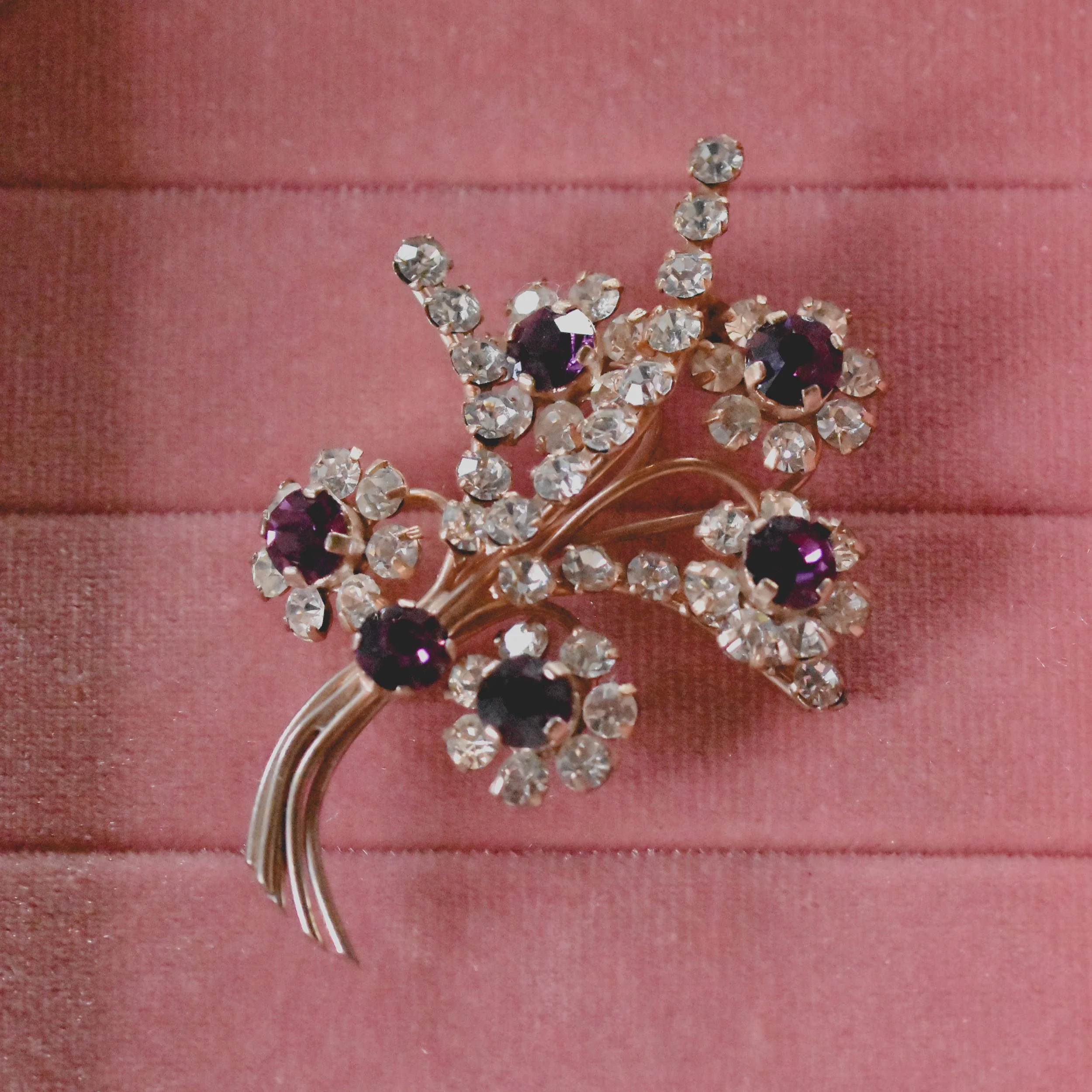 Purple Flower Brooch