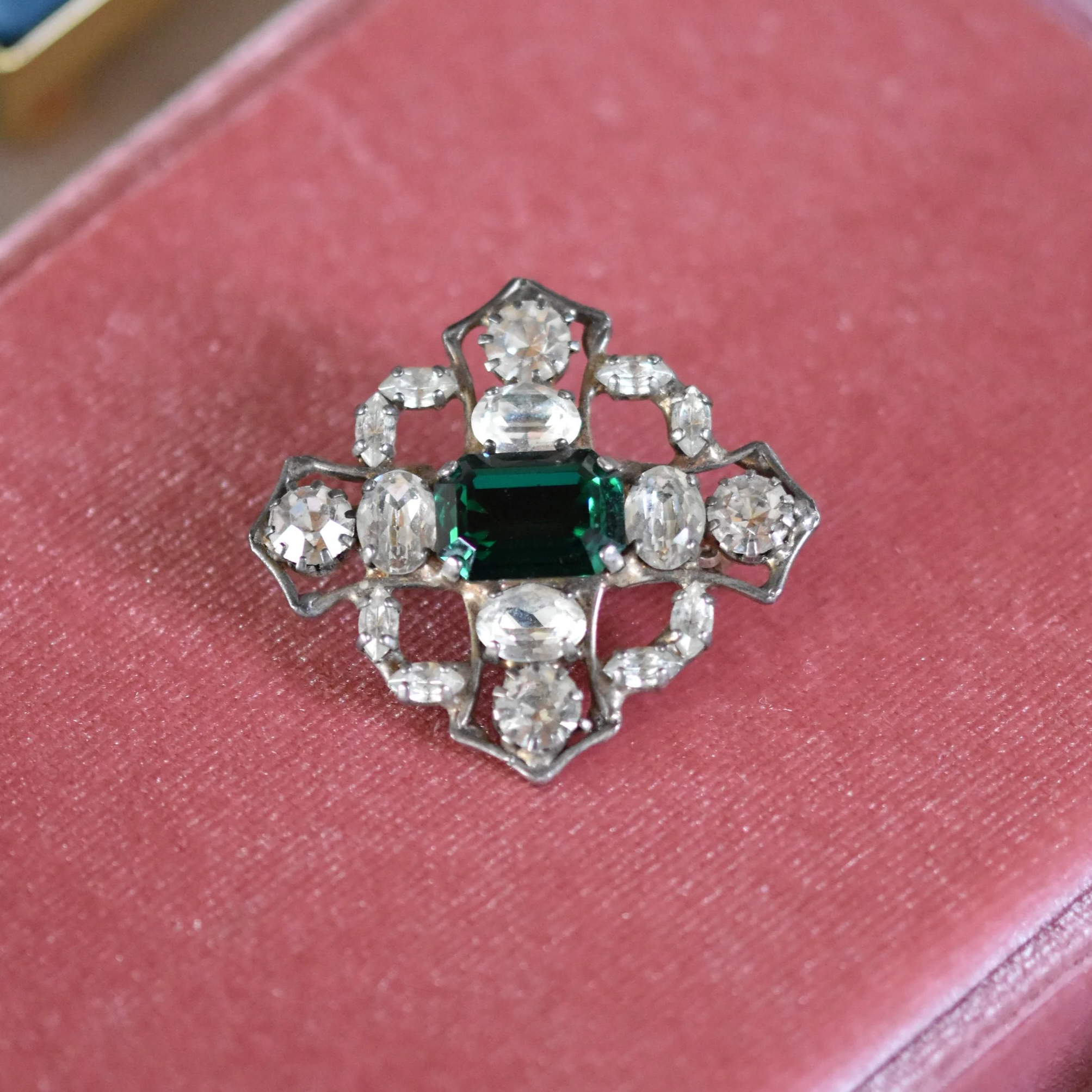 Green and Silver Brooch