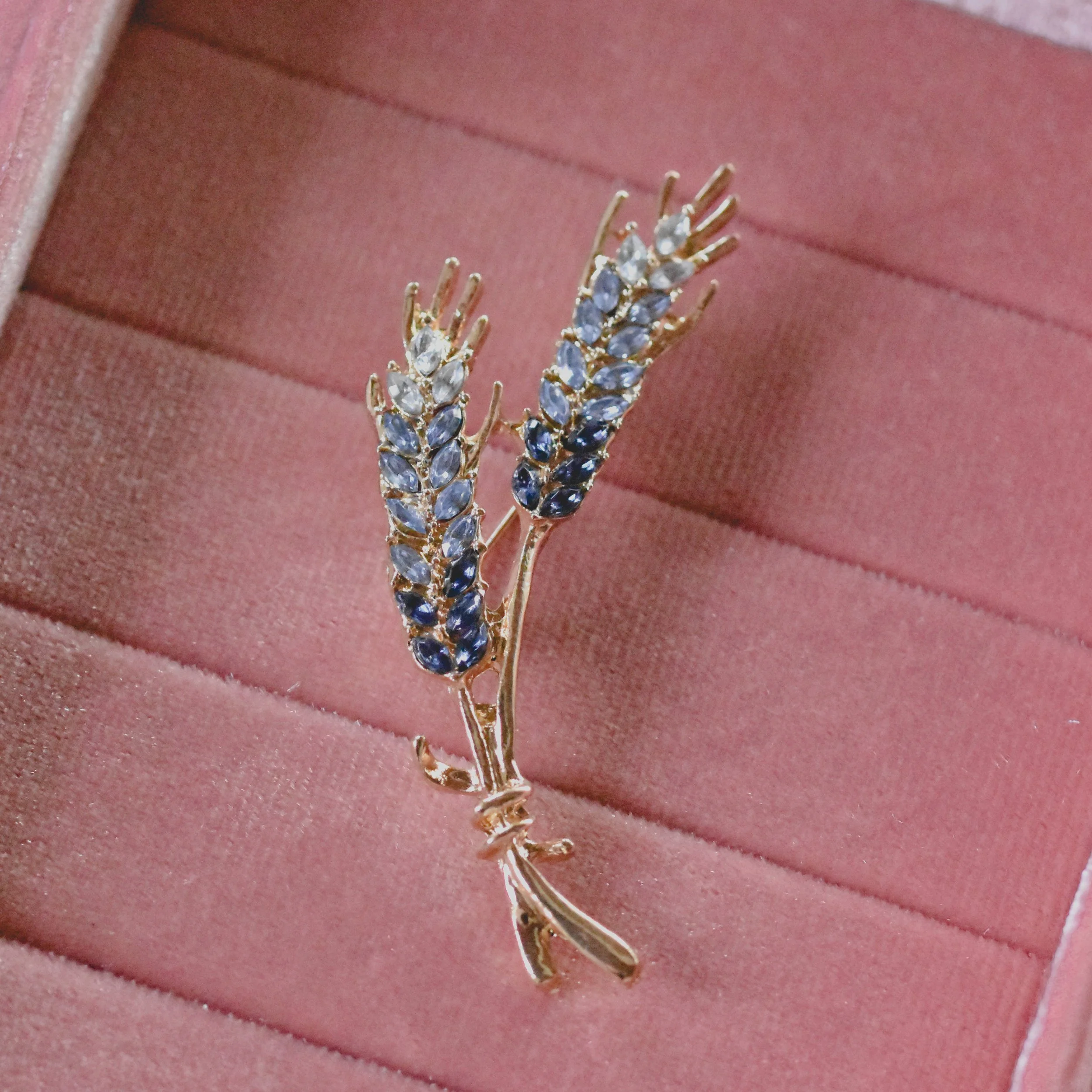 Blue Barley Brooch