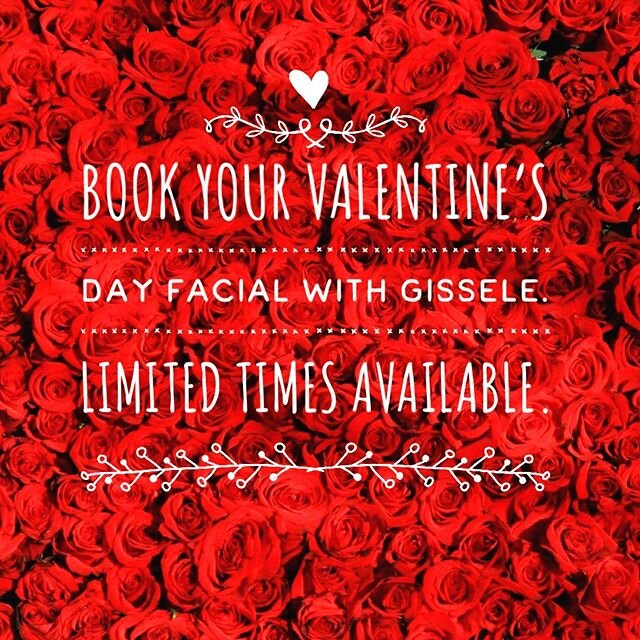 Limited times available for a loving facial tomorrow by Giselle!! If you can&rsquo;t make tomorrow Giselle will be here the following dates;
Sunday March 1st, 
Sunday March 29th, 
Sunday April 26th, 
Sunday May 10th, 
Sunday June 21st. 
Any questions