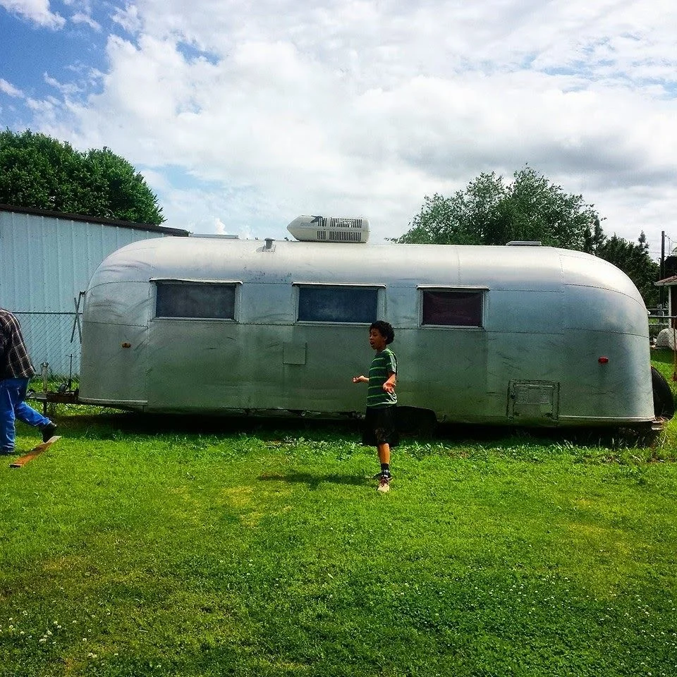The beginning of a journey for a mobile barbershop.