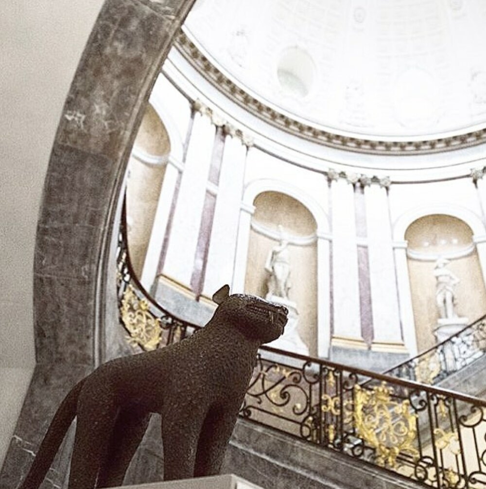 A Benin Bronze Leopard at the Bode Museum, Berlin Germany