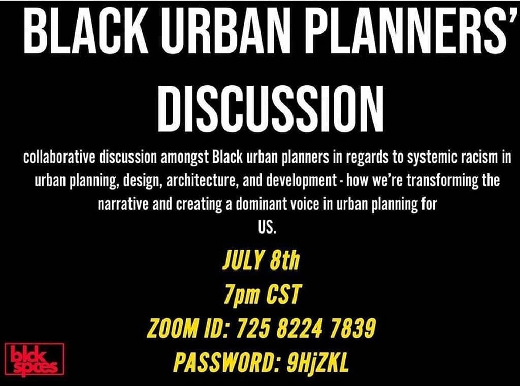 Conversation,  Organization,  and Mobilization. 

Black planners, join us. This is a space for you. 

Created by @thedee_p thank you!