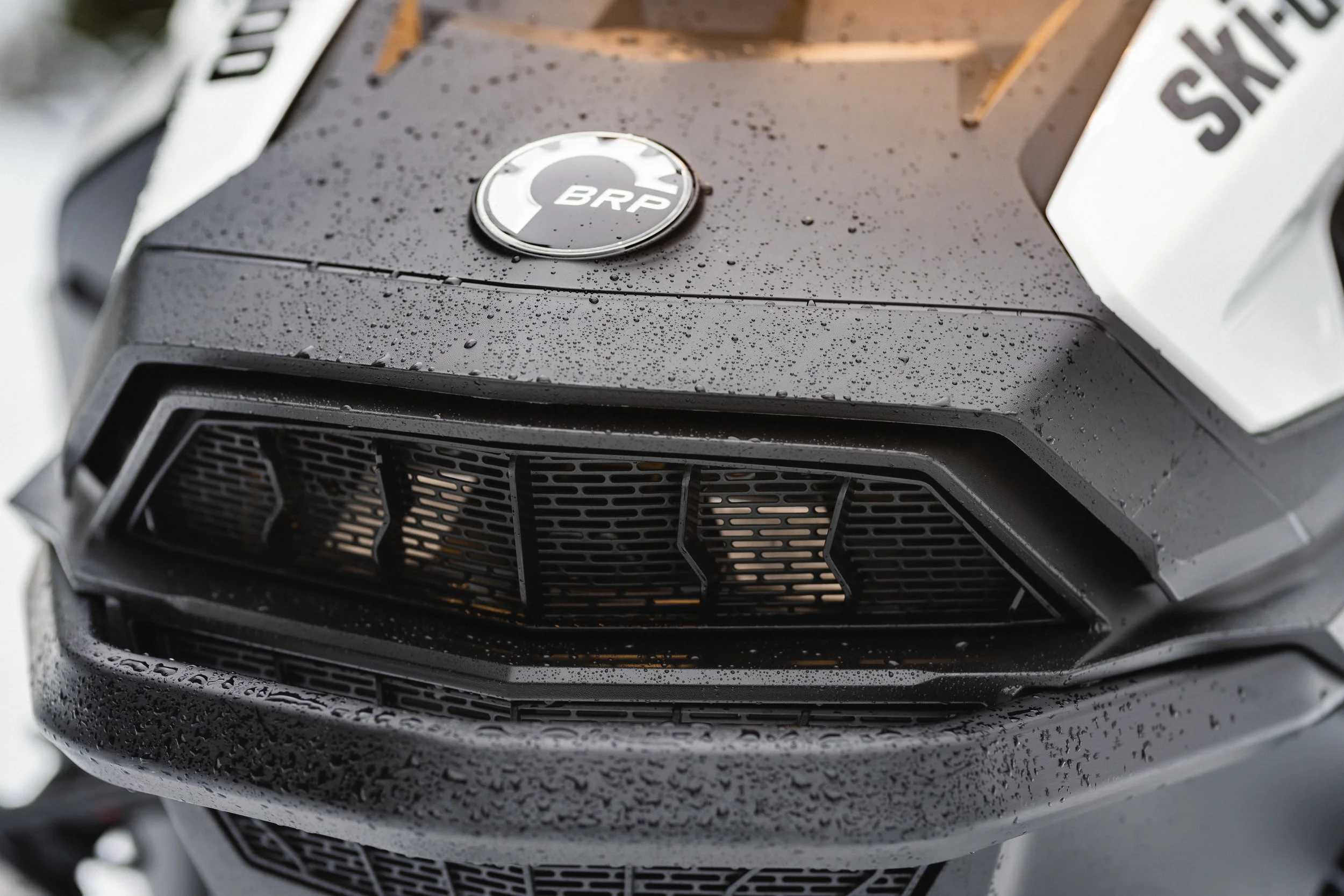 Front Grill plowed through snow at top speeds. Wetty.