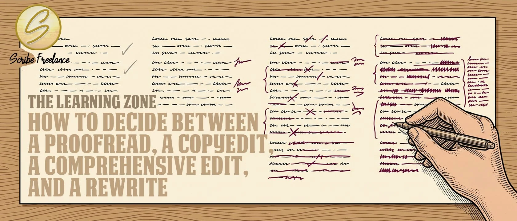 How to Decide Between a Proofread, a Copyedit, a Comprehensive Edit, and a Rewrite