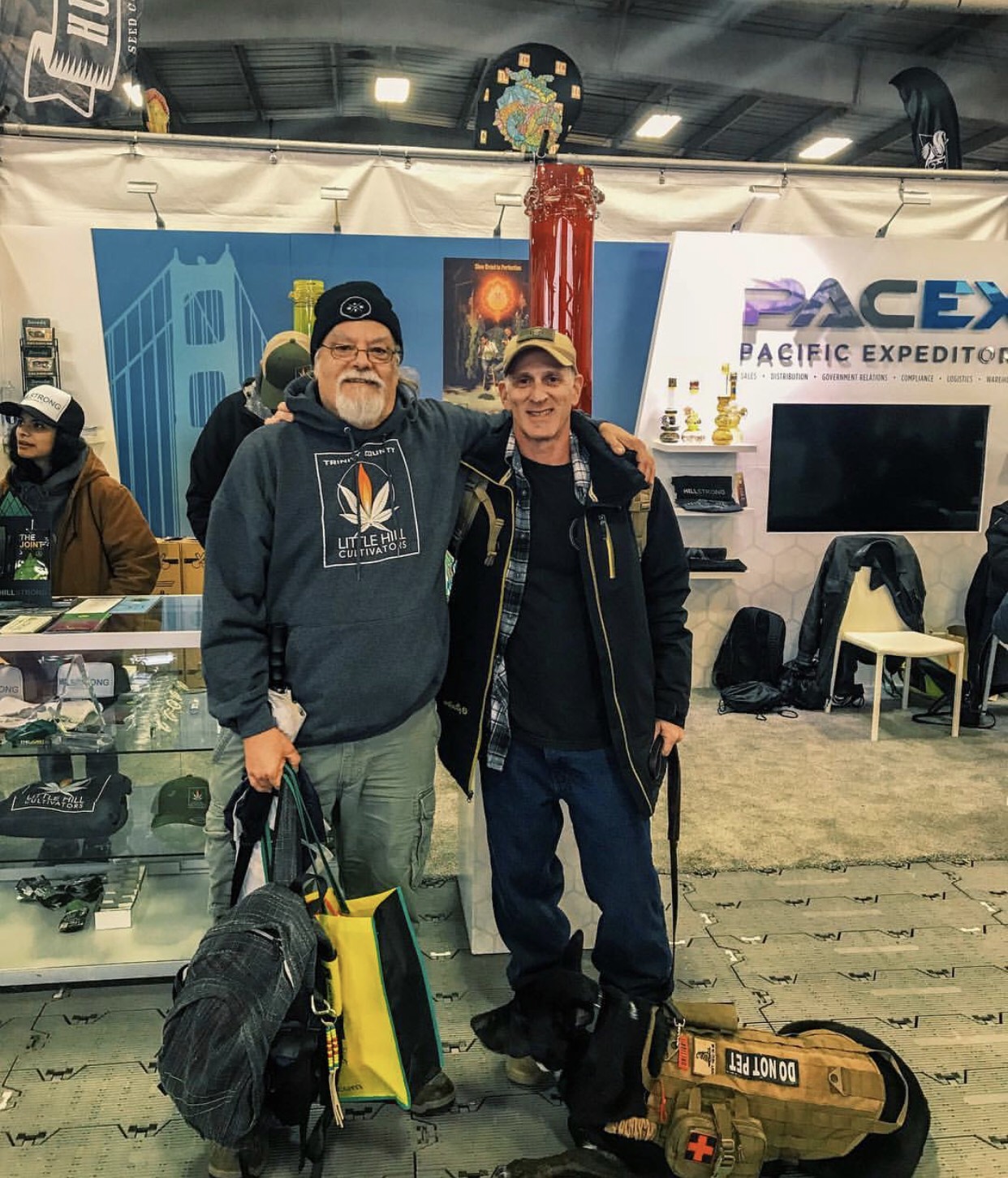 PacEx CEO Chris Coulombe is a military veteran who served 16 years in the Army and Marine Corps. He offered FREE Sunday passes to this year’s Emerald Cup to any vet who followed @pac_ex and sent them a DM on Instagram. Here are two winners, Rob Gershon and Bill Crain, Navy and Air Force vets respectively. Thank you for your service!