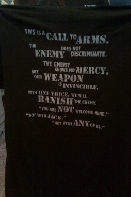 Shirts a friend made to support the fight