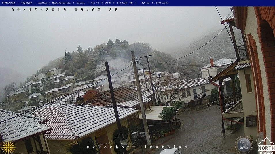 Πρώτο χιόνι και στο Αρκοχώρι!