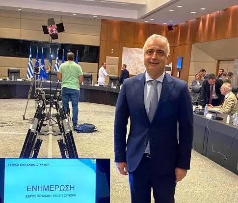 Ο Λάζαρος Τσαβδαρίδης στην επίσημη υπουργική ενημέρωση για την κατάσταση στον Έβρο 