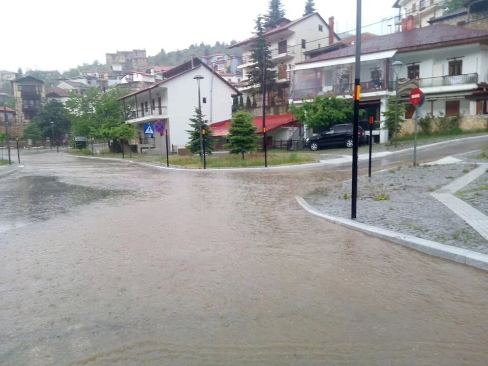 Προβλήματα στο βουνό και στον κάμπο της Ημαθίας από την καταιγίδα της Δευτέρας