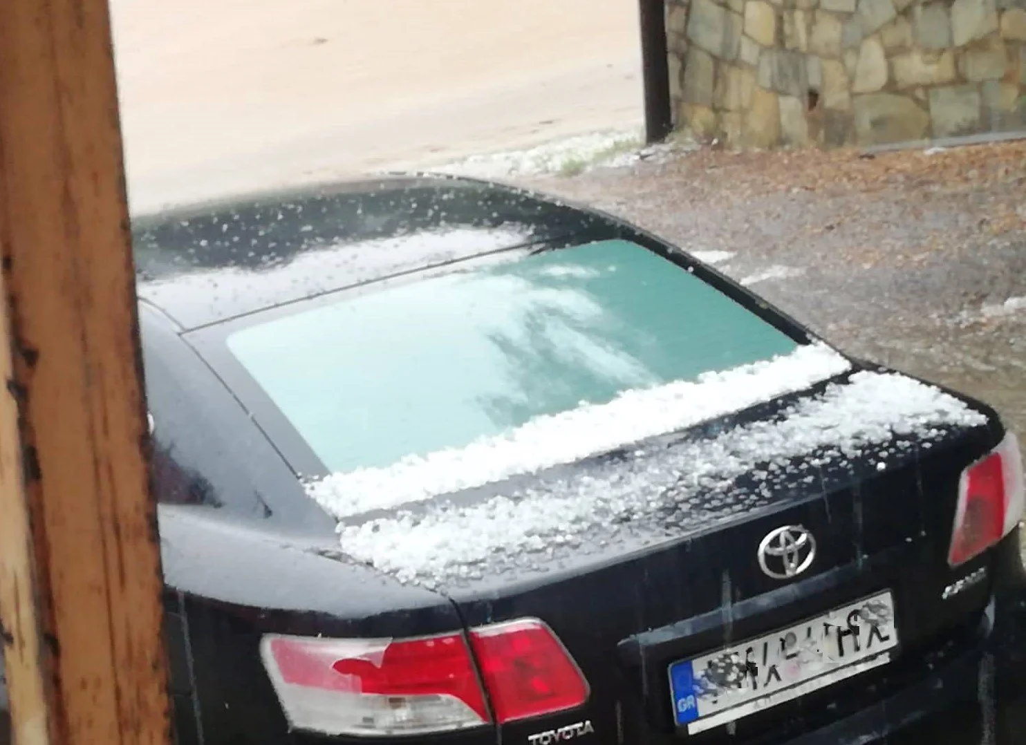 Ημαθία. Χαλάζι και ζημιές από το μπουρίνι