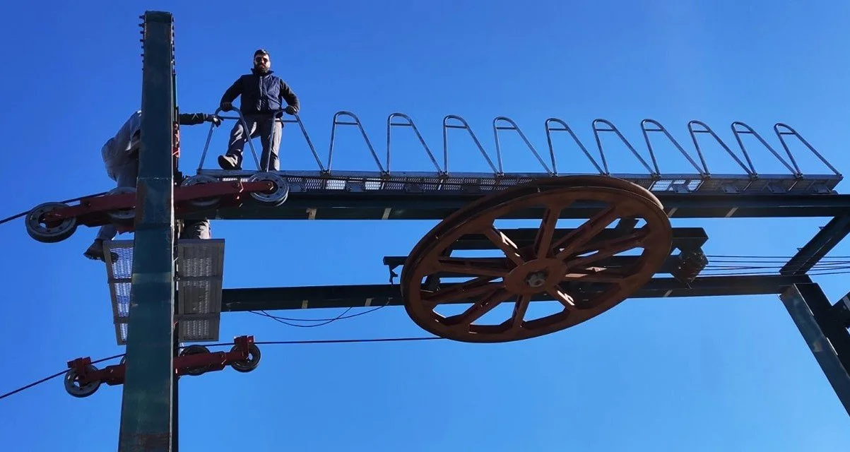 Νέο συρματόσχοινο στον αναβατήρα ‘Ερμής’ του χιονοδρομικού Ελατοχωρίου