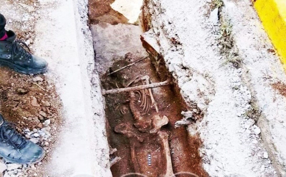 Βέροια. Ανθρώπινος σκελετός στο έργο του φυσικού αερίου!