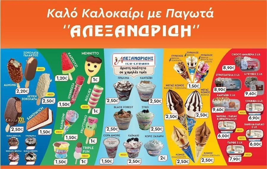 Καλό καλοκαίρι με παγωτά Αλεξανδρίδη