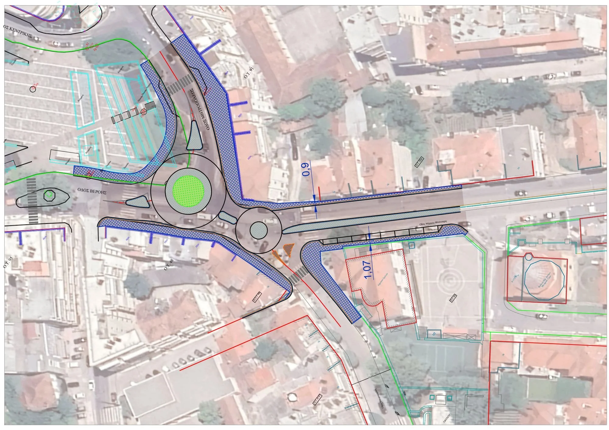 Βέροια. Κυκλοφοριακή ‘ανάσα’ με κυκλικούς κόμβους στην Πλατεία Ωρολογίου