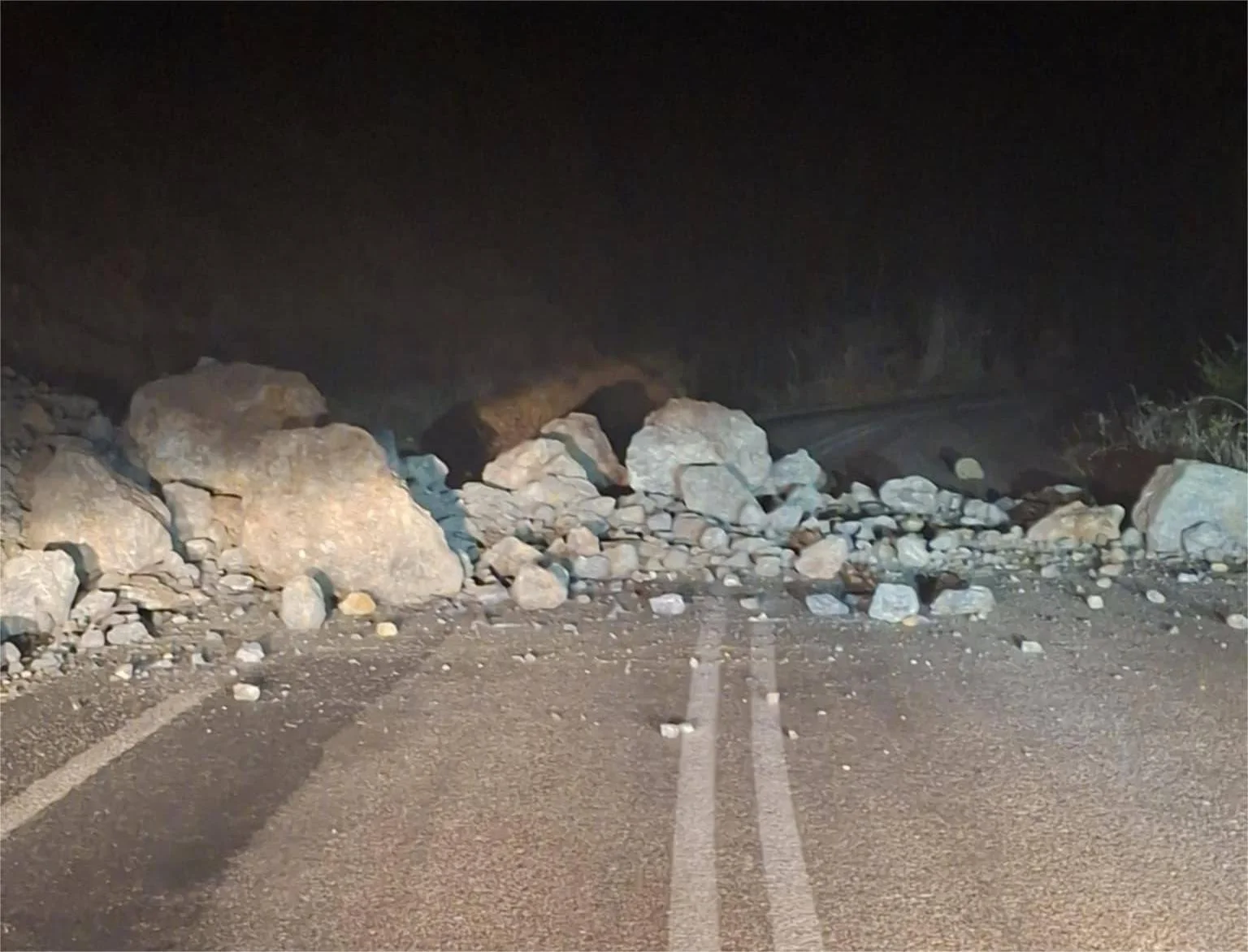 Κατολίσθηση στον δρόμο προς Σφηκιά