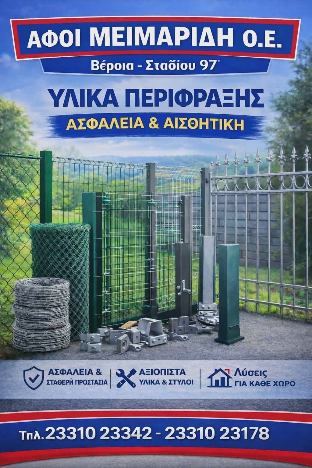 Υλικά Περίφραξης για κάθε ανάγκη